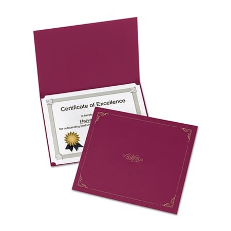 Oxford Certificate Holder, 11 1/4 X 8 3/4, Burgundy, 5PK 29900585BGD